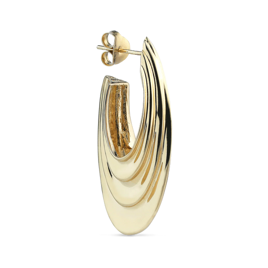 Sculpture Earrings Gold