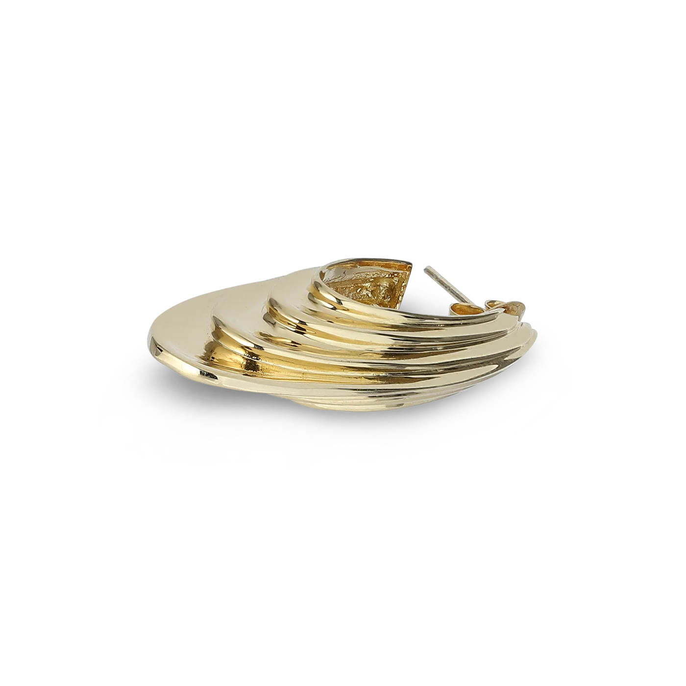 Sculpture Earrings Gold