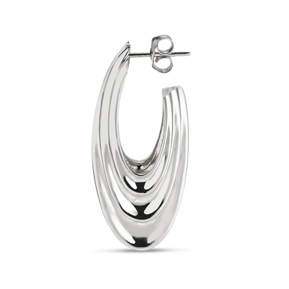 Sculpture Earrings Silver