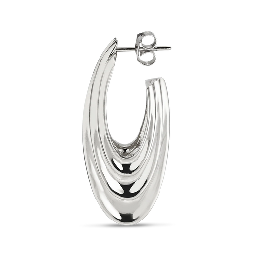 Sculpture Earrings Silver