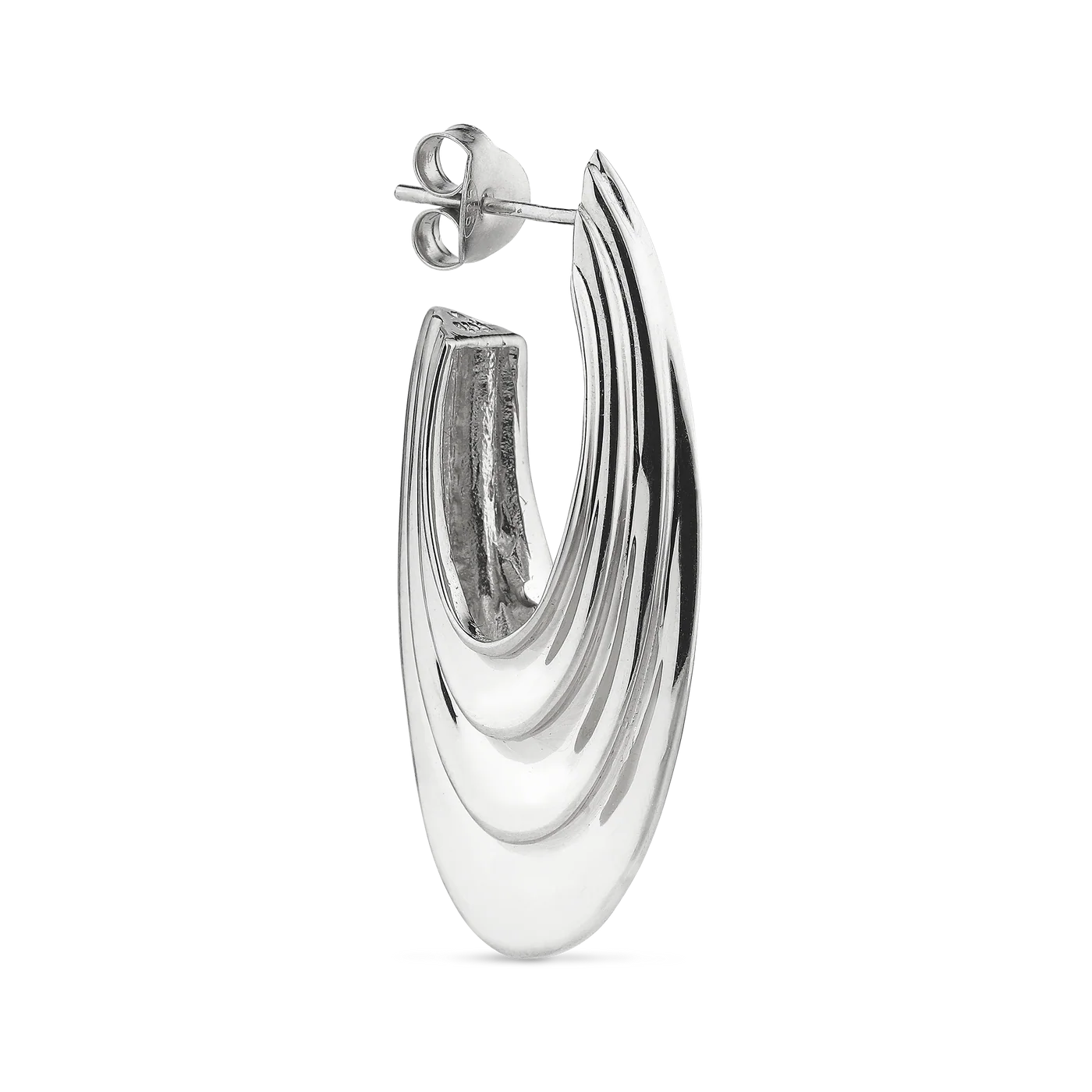 Sculpture Earrings Silver