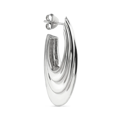 Sculpture Earrings Silver