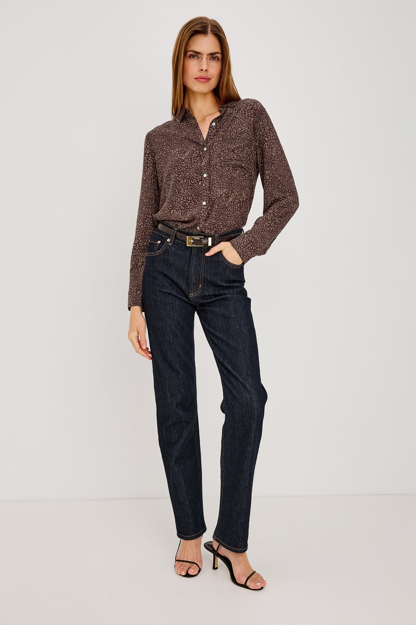 Josephine Shirt Cocoa Mini Cheetah