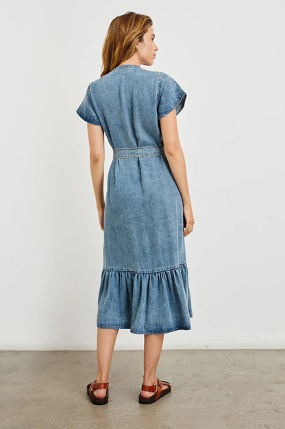 Kahlo Dress Mid Blue