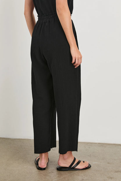 Leon Crop Pant Black Gauze