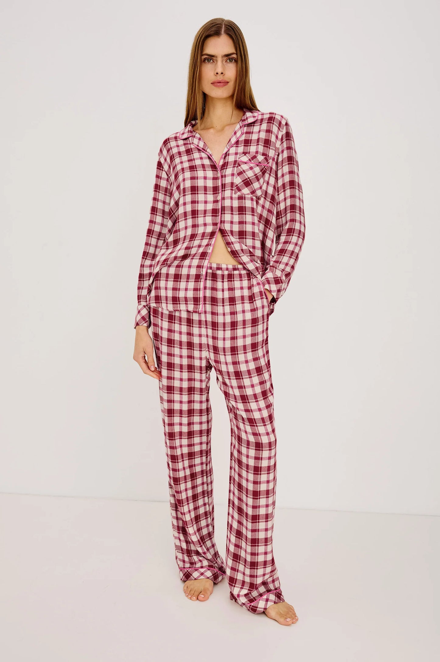 Luna Pajama Set Cardinal Rose