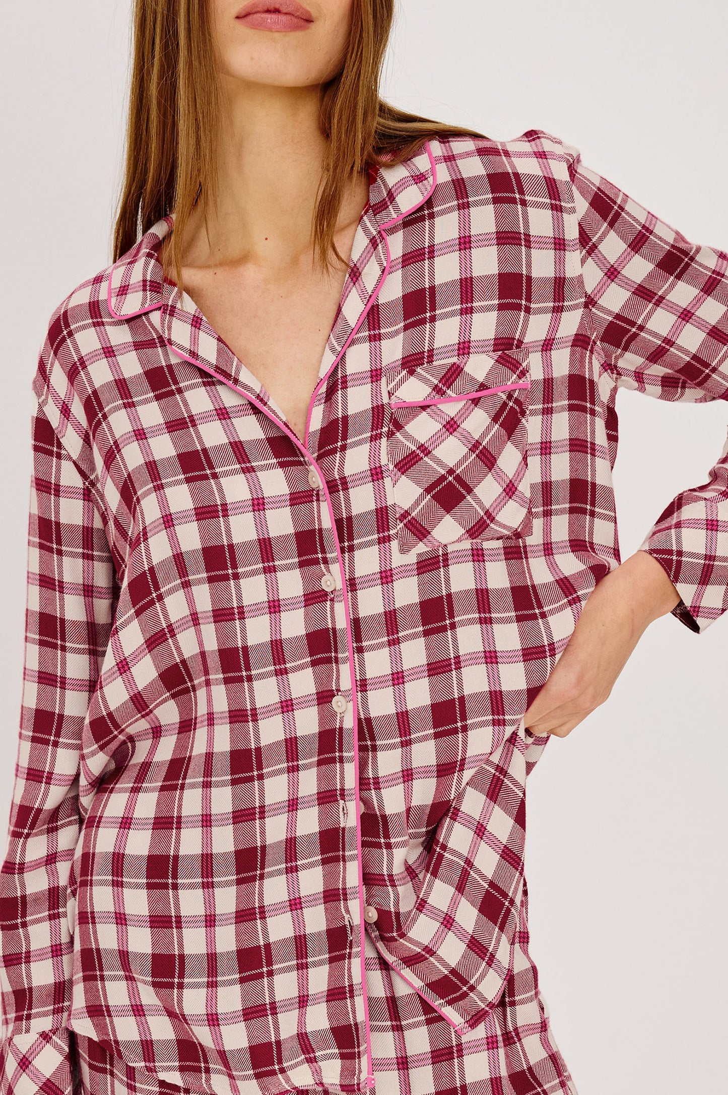 Luna Pajama Set Cardinal Rose