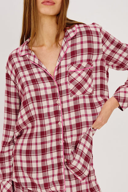 Luna Pajama Set Cardinal Rose