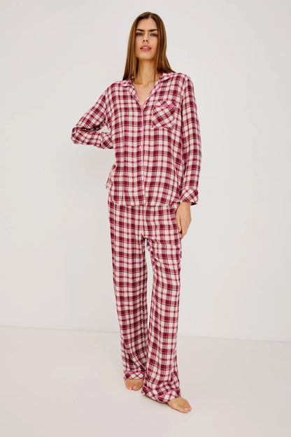 Luna Pajama Set Cardinal Rose