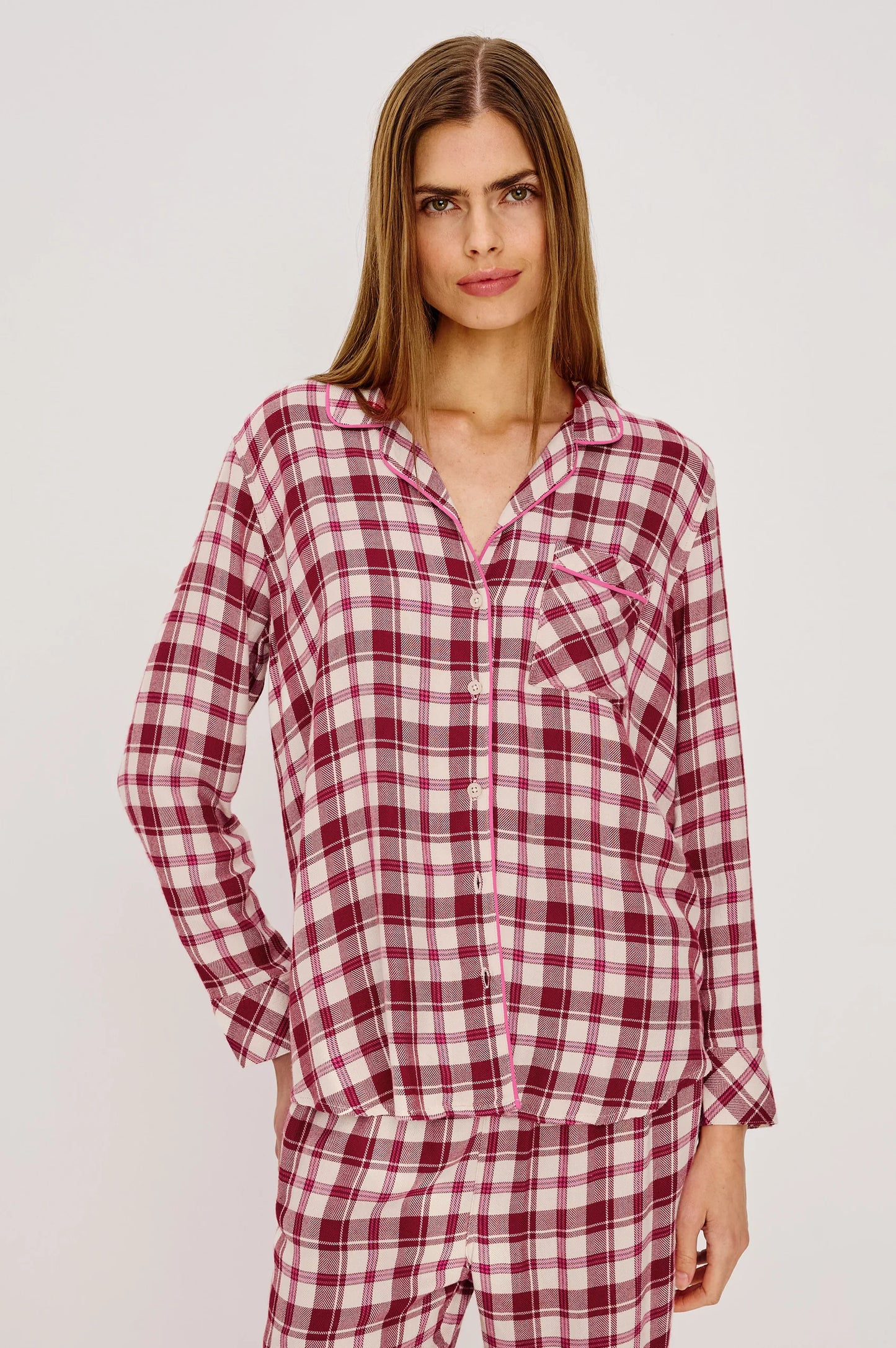 Luna Pajama Set Cardinal Rose