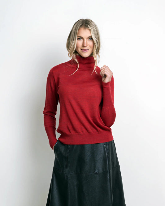 Pixie Sweater Rollneck Carmine Red