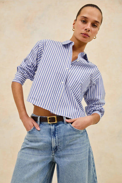Ramy Shirt Mariner White Stripe