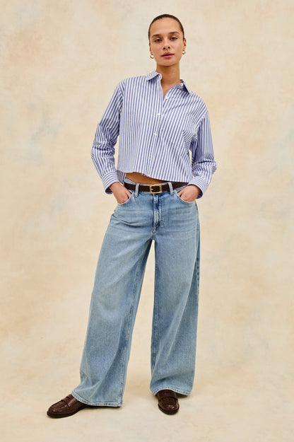 Ramy Shirt Mariner White Stripe