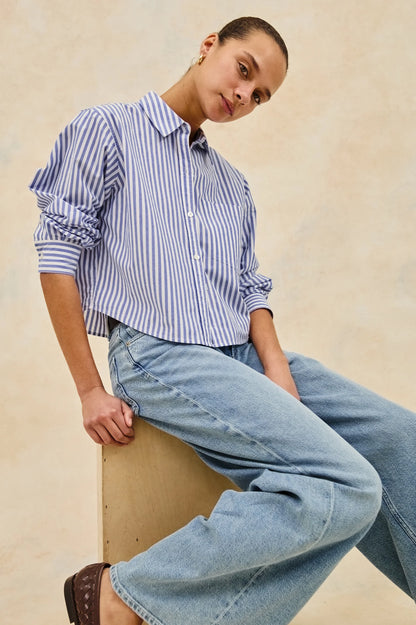 Ramy Shirt Mariner White Stripe