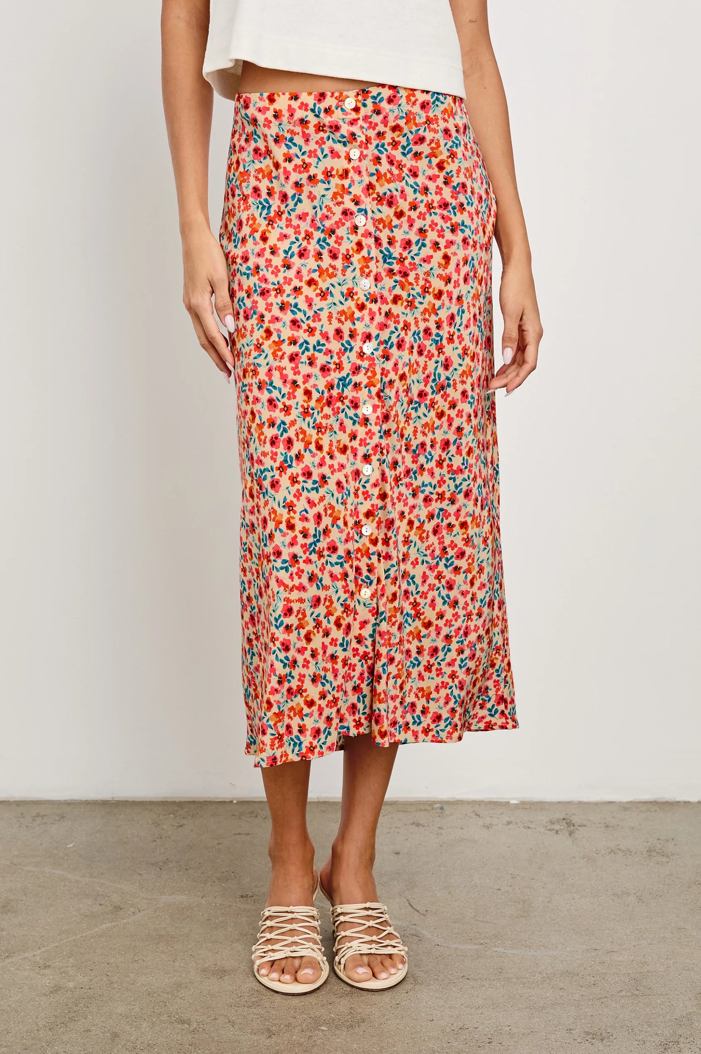 Rosetta Skirt Red Posy