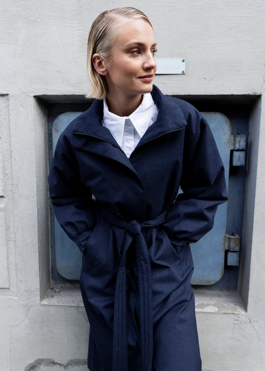 Rossby Maxi Coat Dark Navy