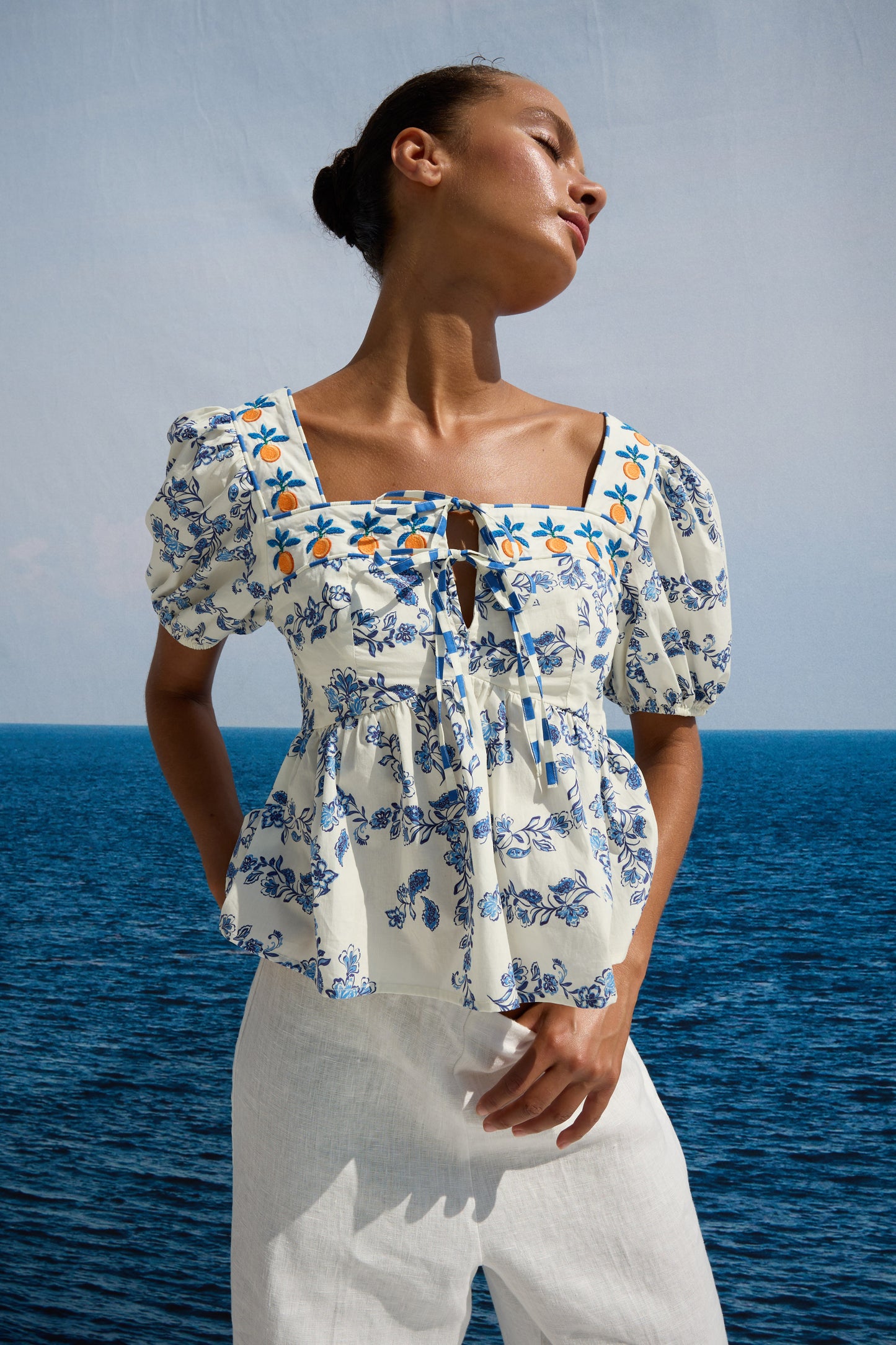 Presley Top Ceramic Floral