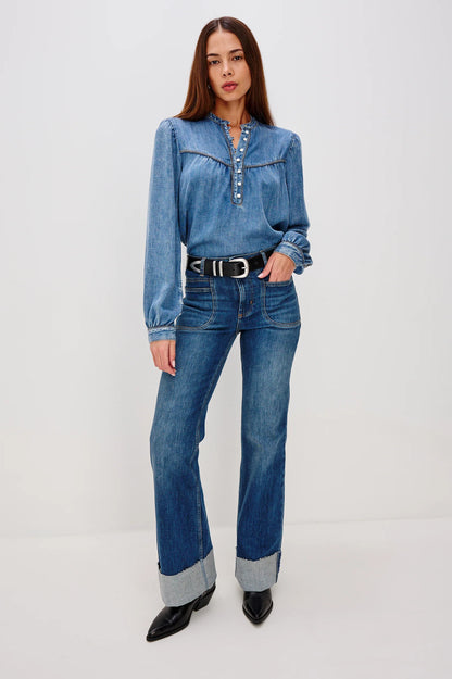 Sunna Top Blue Stone