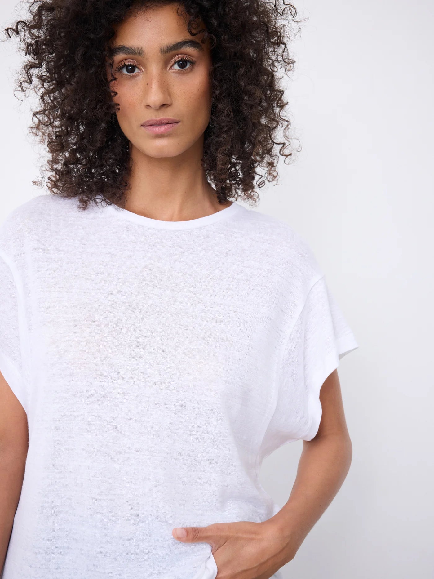 Teila Linen T-Shirt Sienne