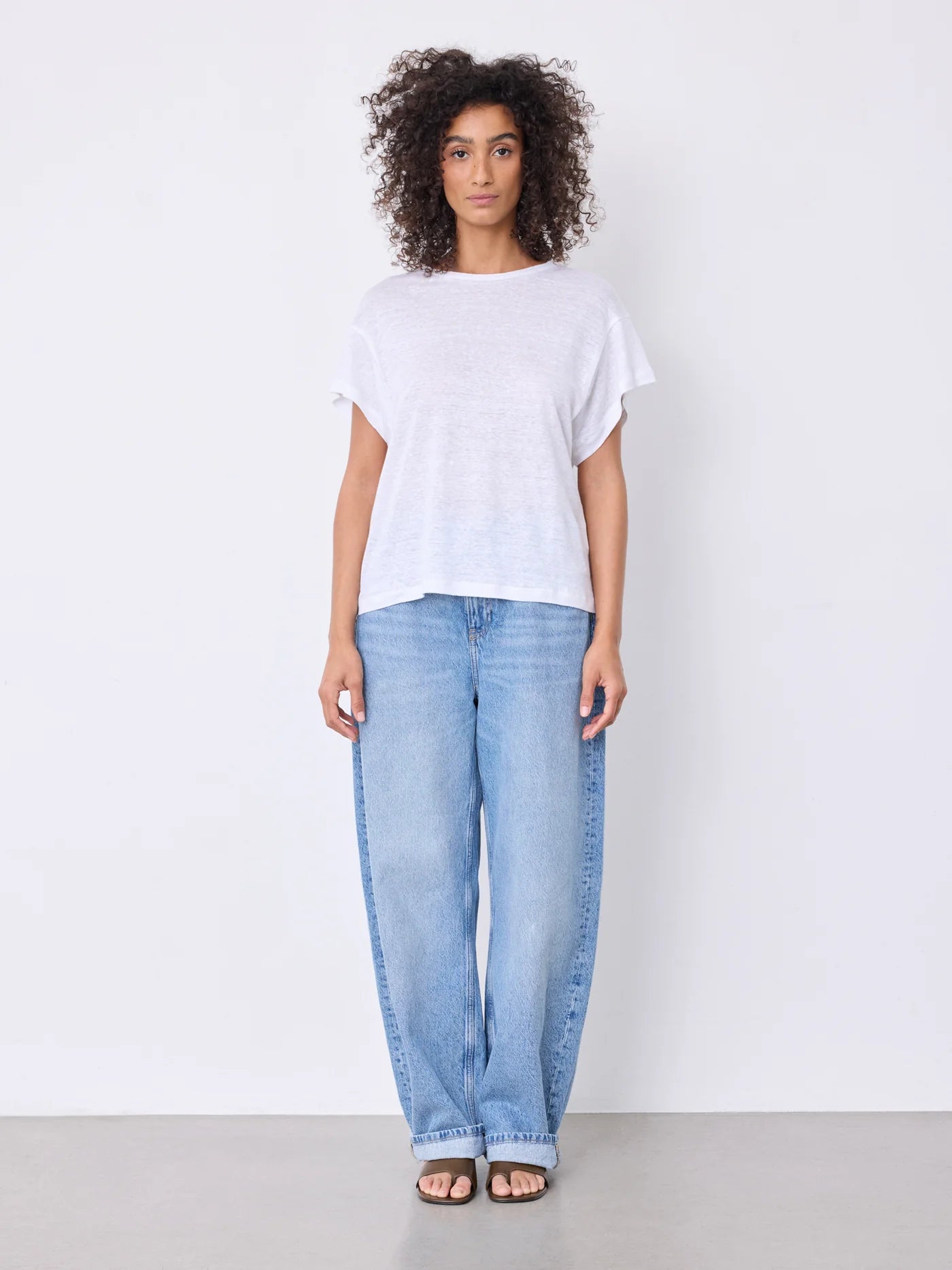 Teila Linen T-Shirt Sienne