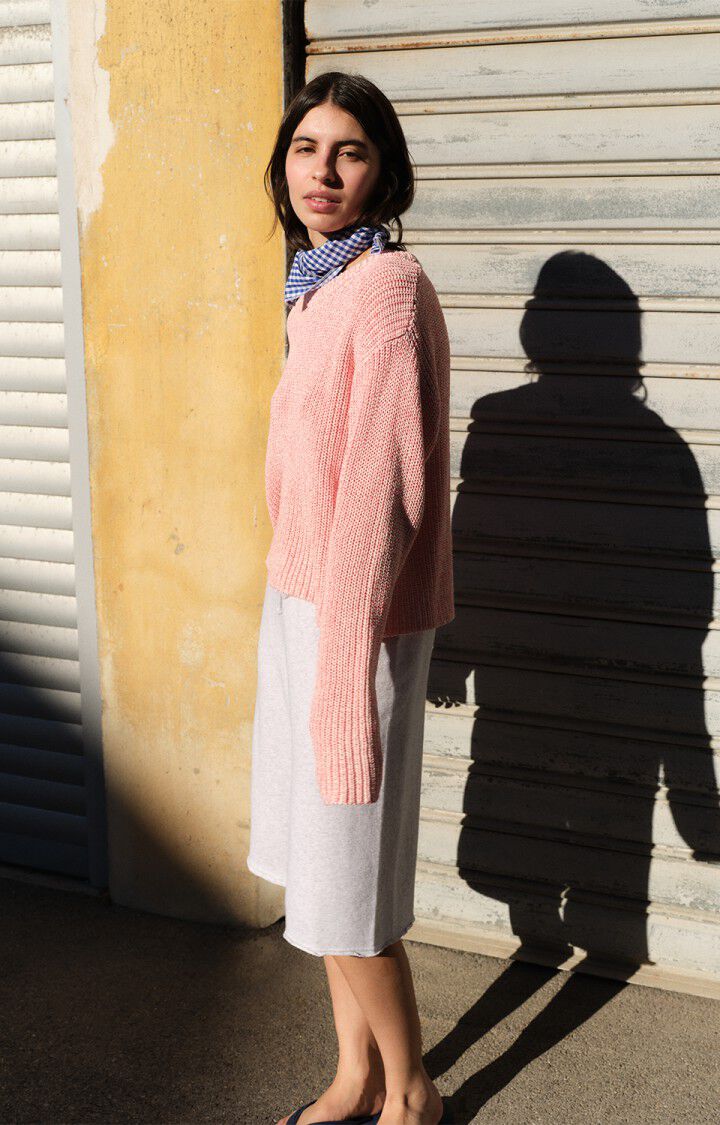 Twily Sweater White Melange Pink