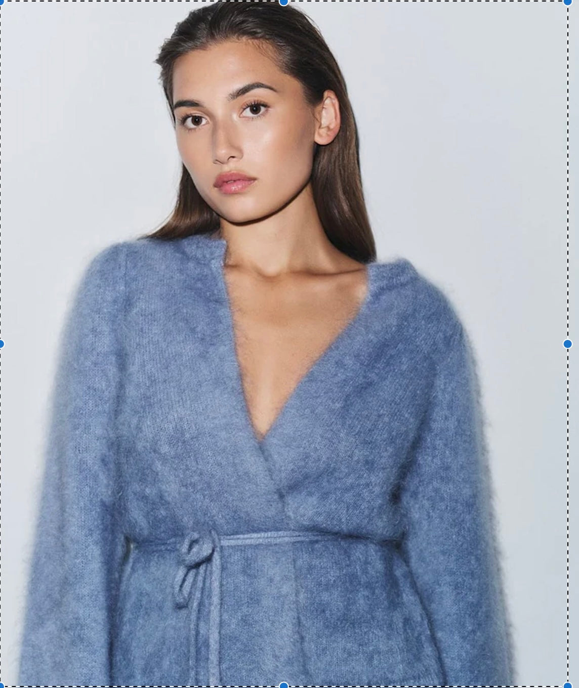 Fredrikke Chunky Cardigan Denim Blue