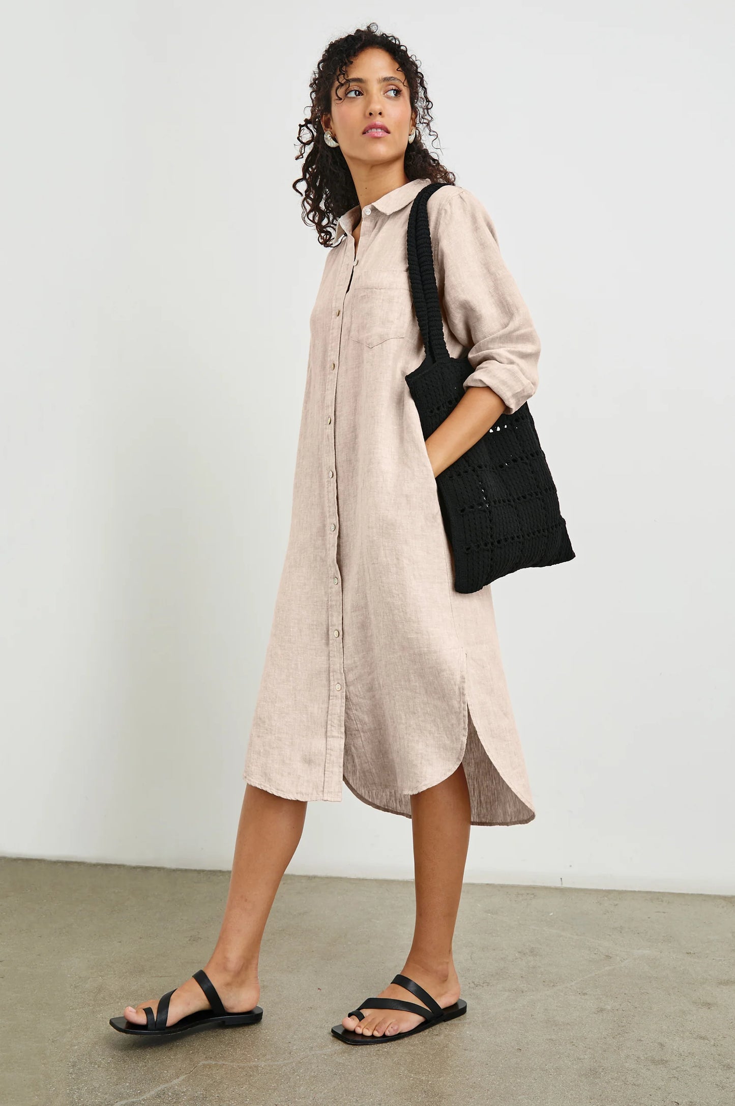 Val Dress Heathered Flax