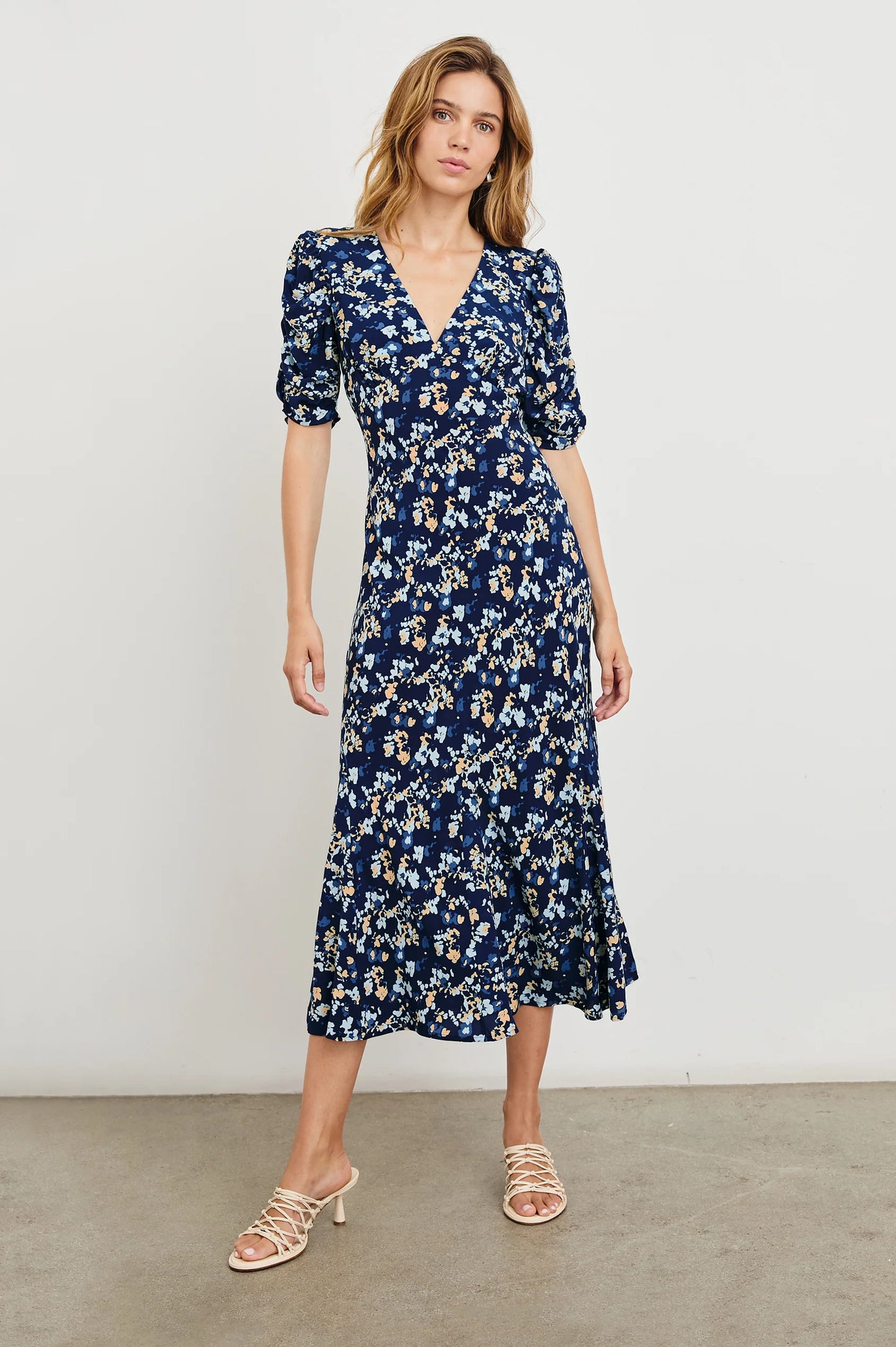 Zariah Dress Navy Flora