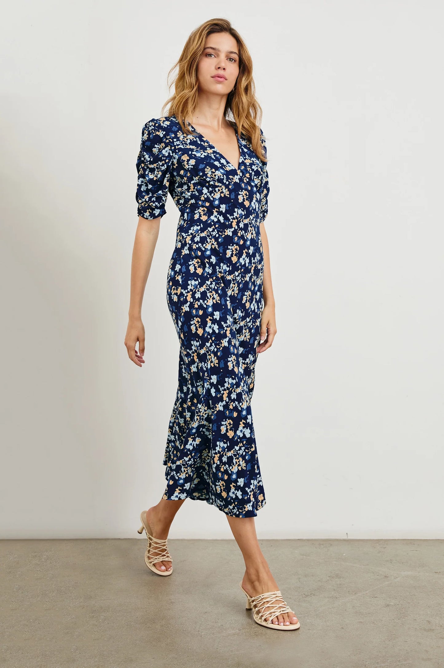 Zariah Dress Navy Flora