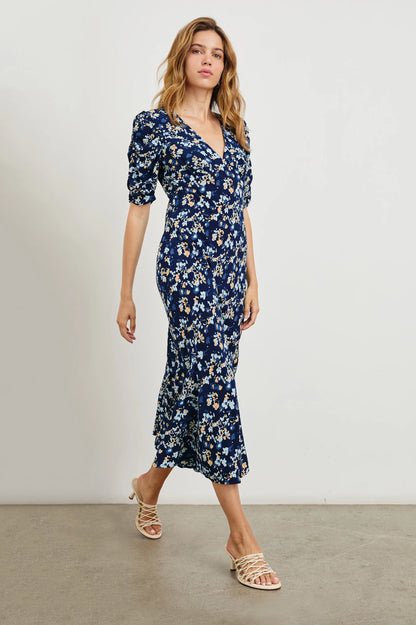 Zariah Dress Navy Flora