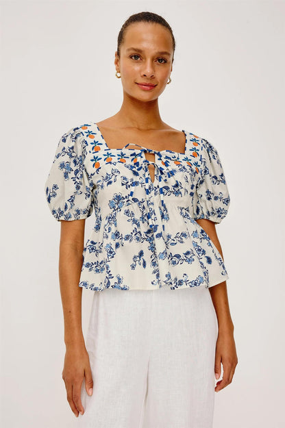 Presley Top Ceramic Floral
