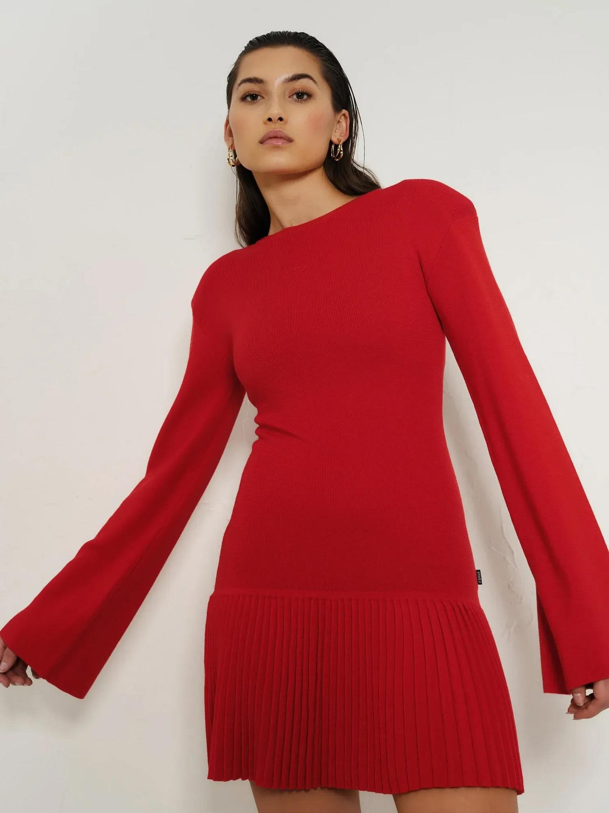 Ophelia Merino Dress Bright Red