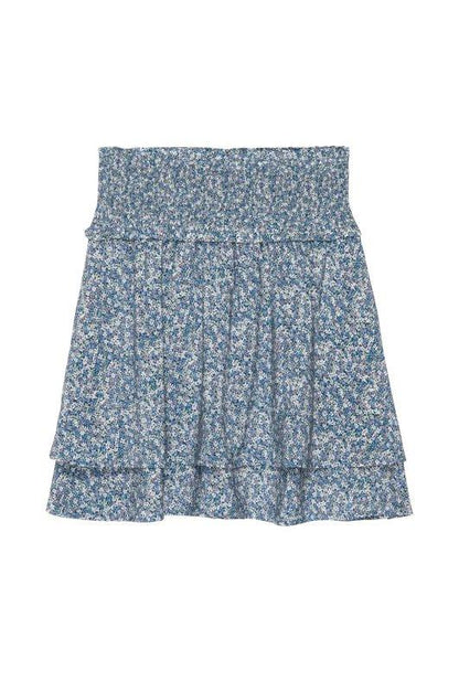 Addison Skirt Blue Mini Garden - No22 Damplassen