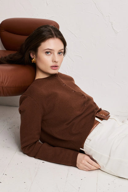 Astrid Cardigan Cash Brown