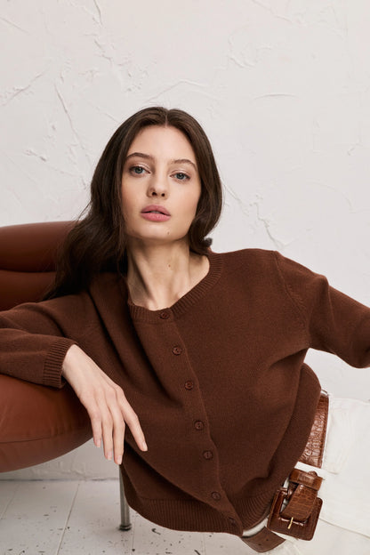 Astrid Cardigan Cash Brown