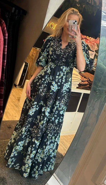 Cotton Slub Maxi Dress Cherry Blossom