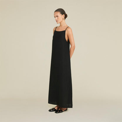 Aura Slip Dress Black - No22 Damplassen