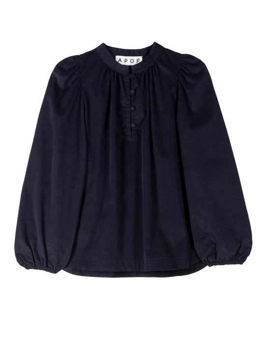 Audrey Shirt Navy Baby Cord