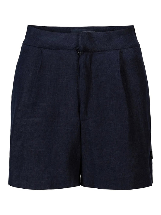 Freya Solid Linen Shorts Black