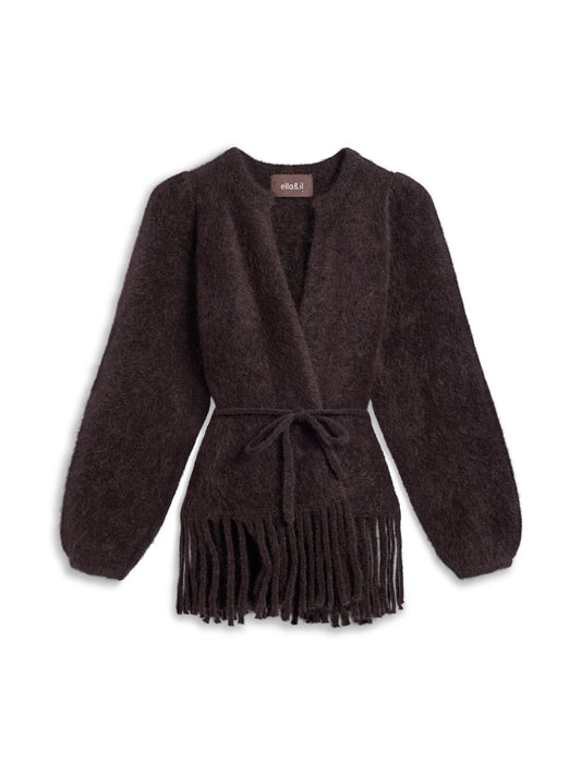Fidele Chunky Cardigan Dark Brown