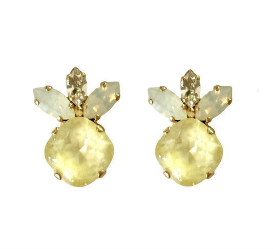 Pineapple Earrings Soft Yellow