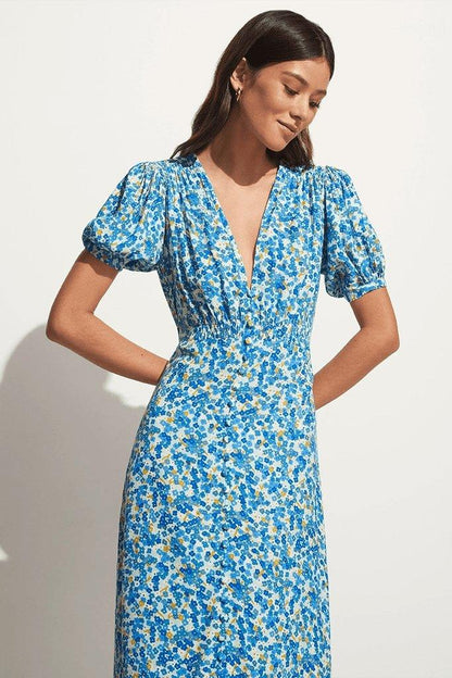faithfull the brand bellavista midi dress Faithfull the Brand Bellavista Midi Dress - Isadora Floral Navy