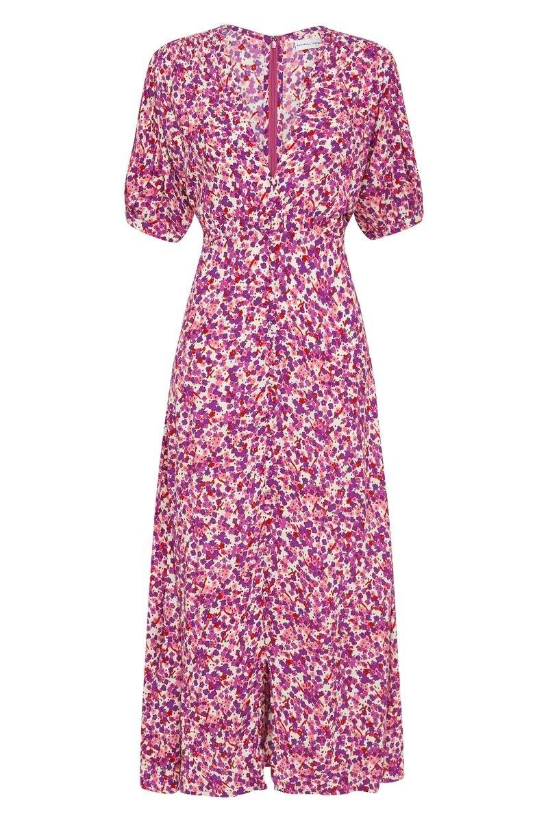 Bellavista Midi Dress Lou Floral Print Violet - No22 Damplassen
