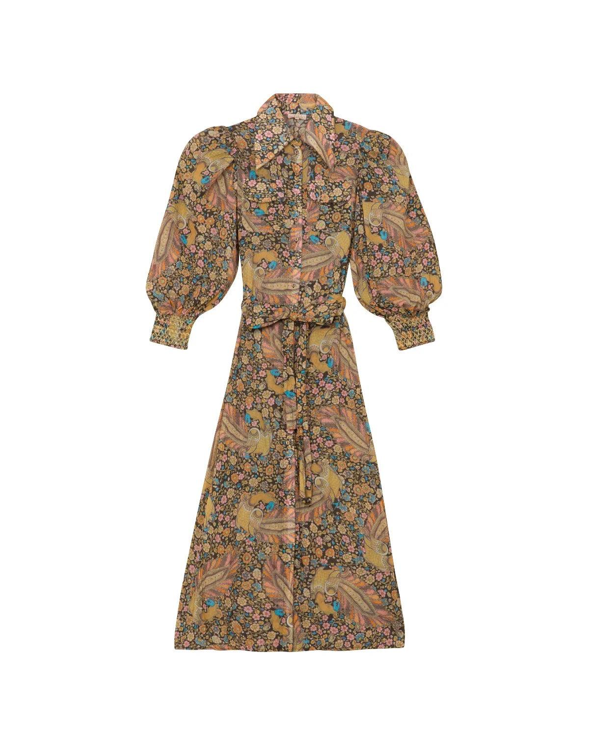 Bohemian Shirt Dress Feathers - No22 Damplassen