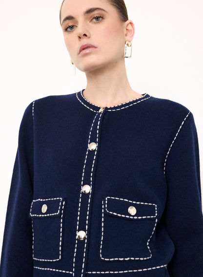 Cora Jacket Marine Ecru