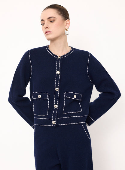 Cora Jacket Marine Ecru