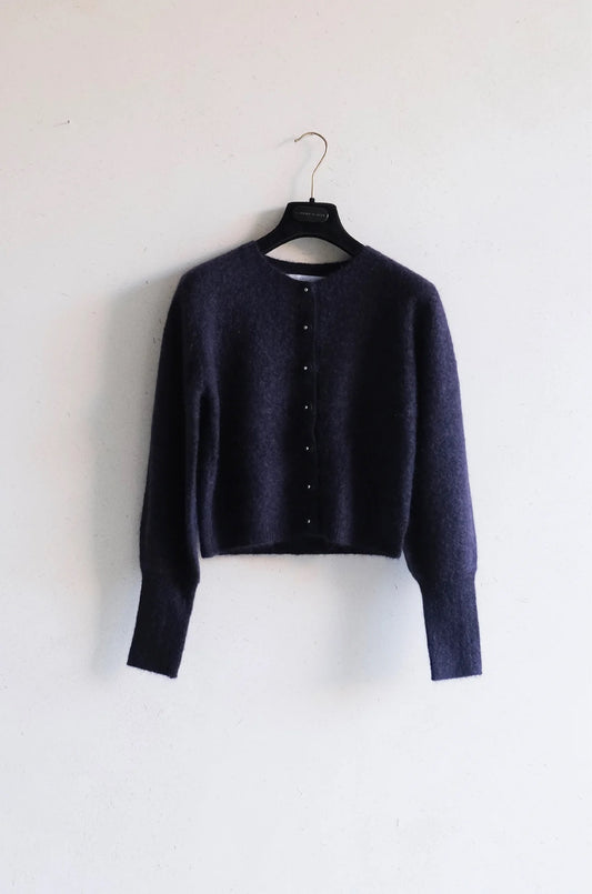 Cashmohair Petit Cardigan Dark Blue - No22 Damplassen