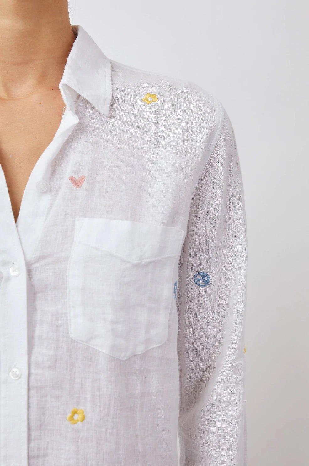 Charli Shirt Peace and Love Embroidery - No22 Damplassen