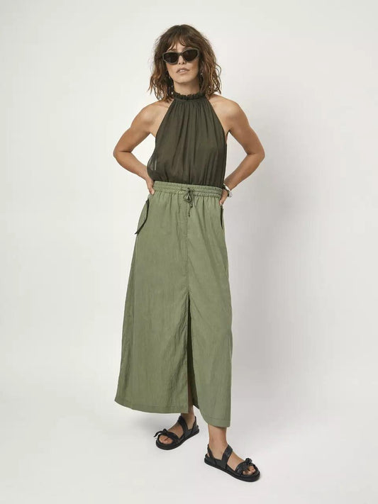 Clive Parachute Skirt Thyme Green - No22 Damplassen