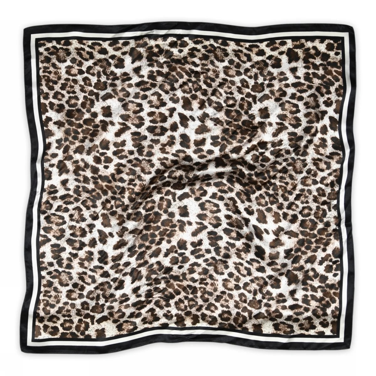 Leony Silk Scarf Dark Brown